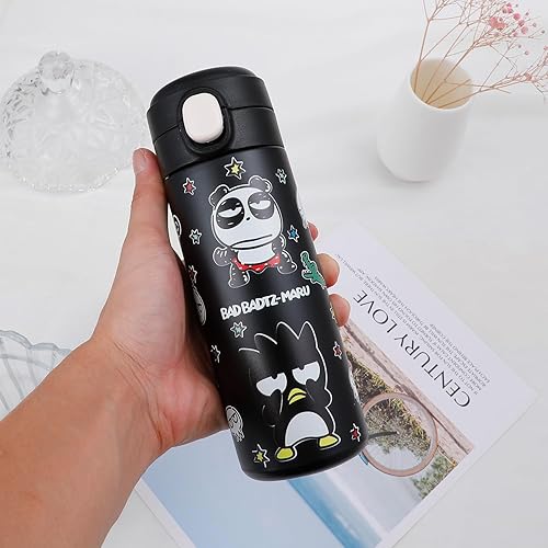 Miniatura 3 de Anime Kitty - Botella de agua con calcomanía, botella de vacío reutilizable Kawaii, 14.2 fl oz, acero inoxidable -B07