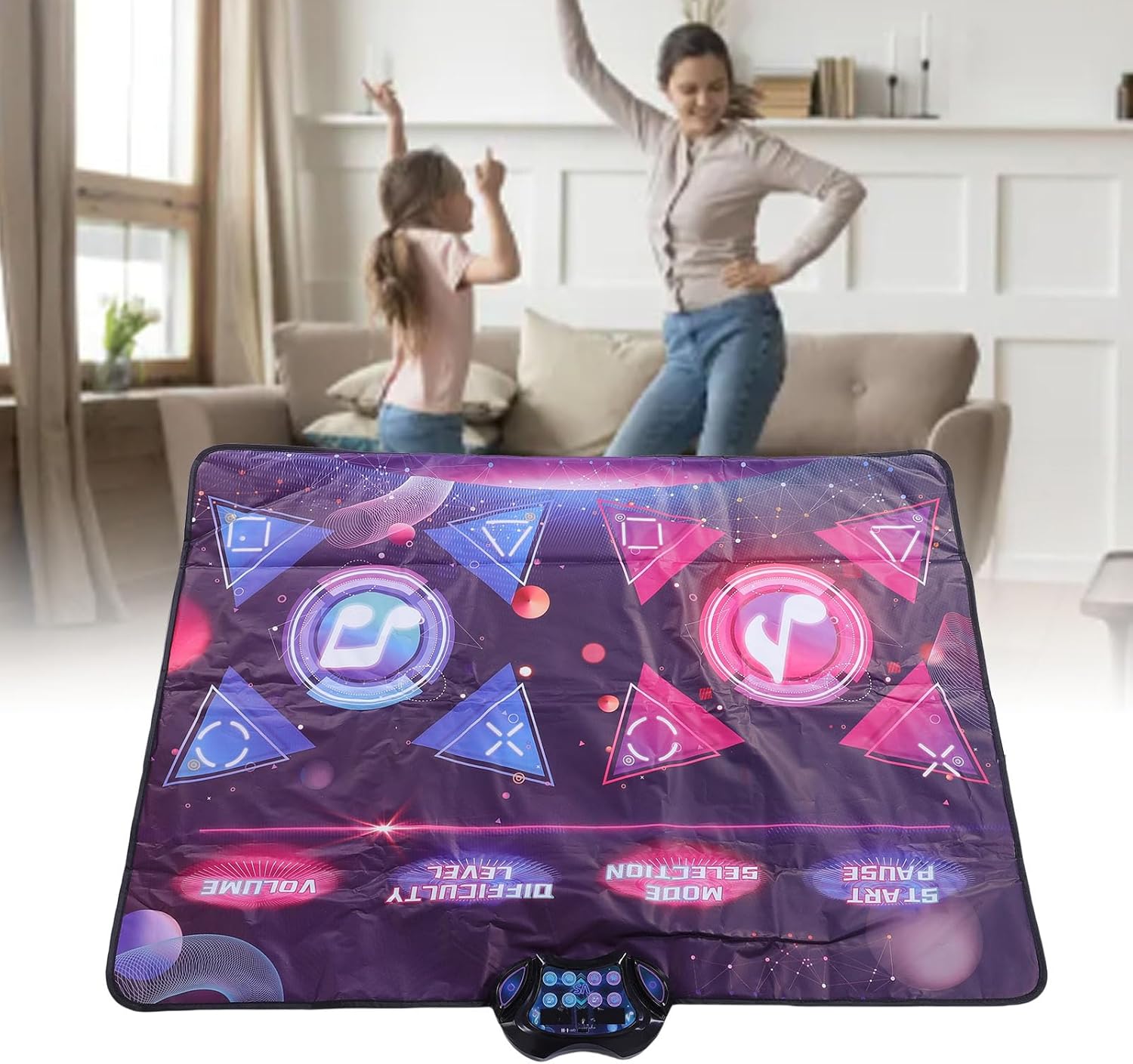 Fafeicy Electronic Dance Mat for Kids with 8 Game Modes Dual Player Interactive Music Pad Quiet Birthday Gift