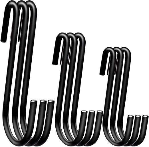 ESFUN 18 Pack S Hooks Pot Hooks for Rack Hanging Pans Pots