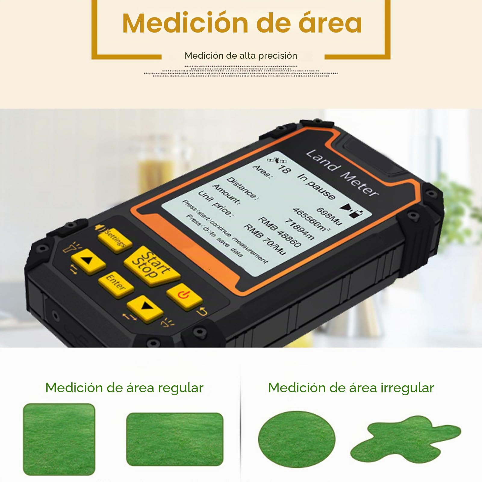Medidor Topográfico GPS Portátil Medidor de área Terrestre Instrumento de Medición Topográfico