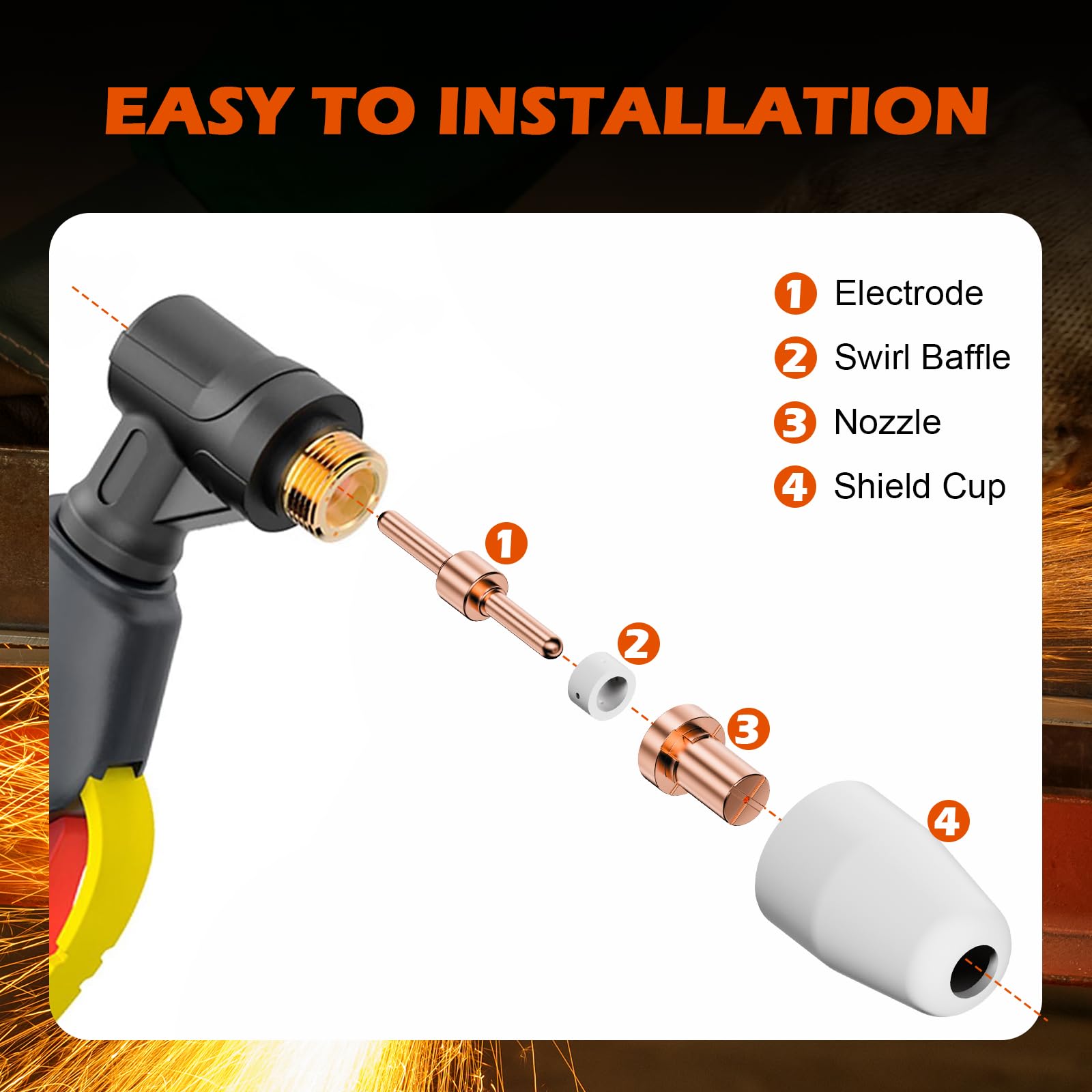 Plasma Cutter Consumables - PT31 Torch Tips -5 Plasma Cutter Consumables - PT31 Torch Tips -5