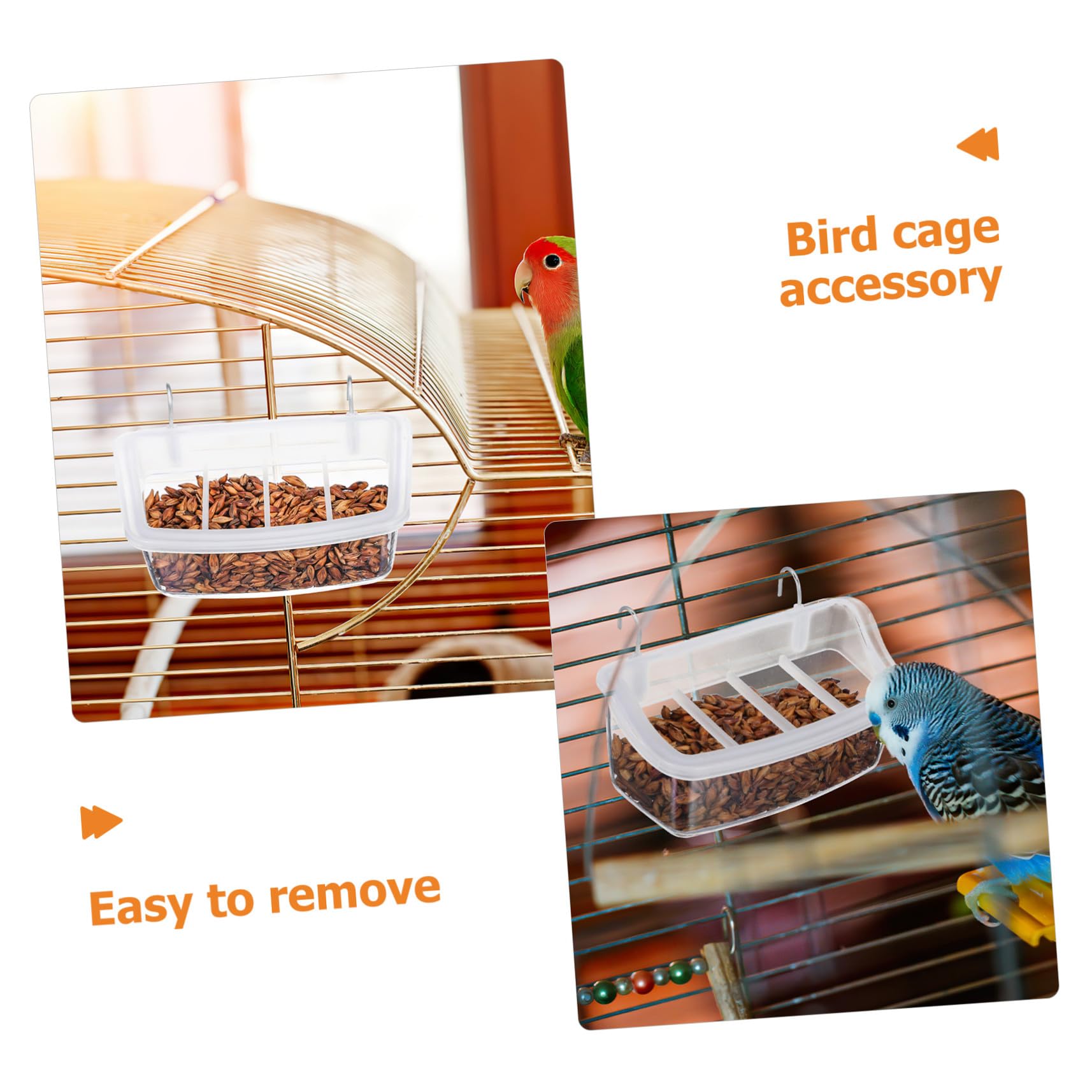 Gatuida 10 Piezas Comedero para Pájaros de Plástico Antimanchas Plato para Comederos para Jaulas de Loros Alimenta Pájaros Su Jaula Colgante
