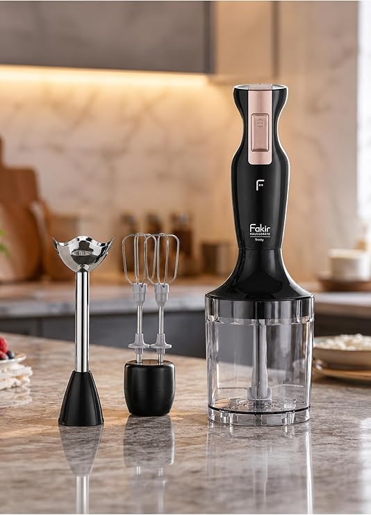Trinity 900 W Paslanmaz Çelik Blender Seti, Doğrayıcı ve Çırpıcı, Siyah