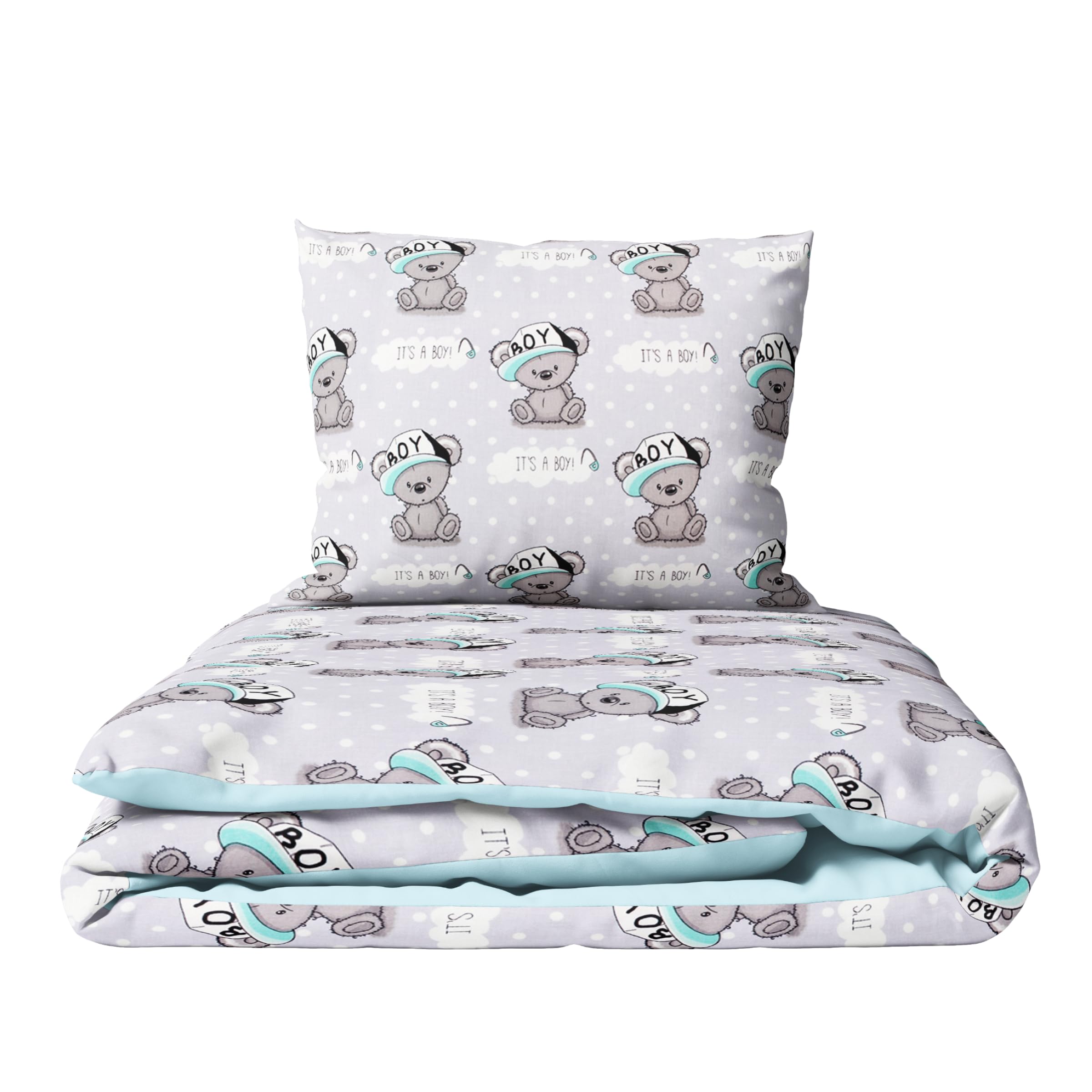Baby Comfort 2 Piece Children Quilt Duvet & Pillow Set 80x70 cm 12M+ (It's a Boy)