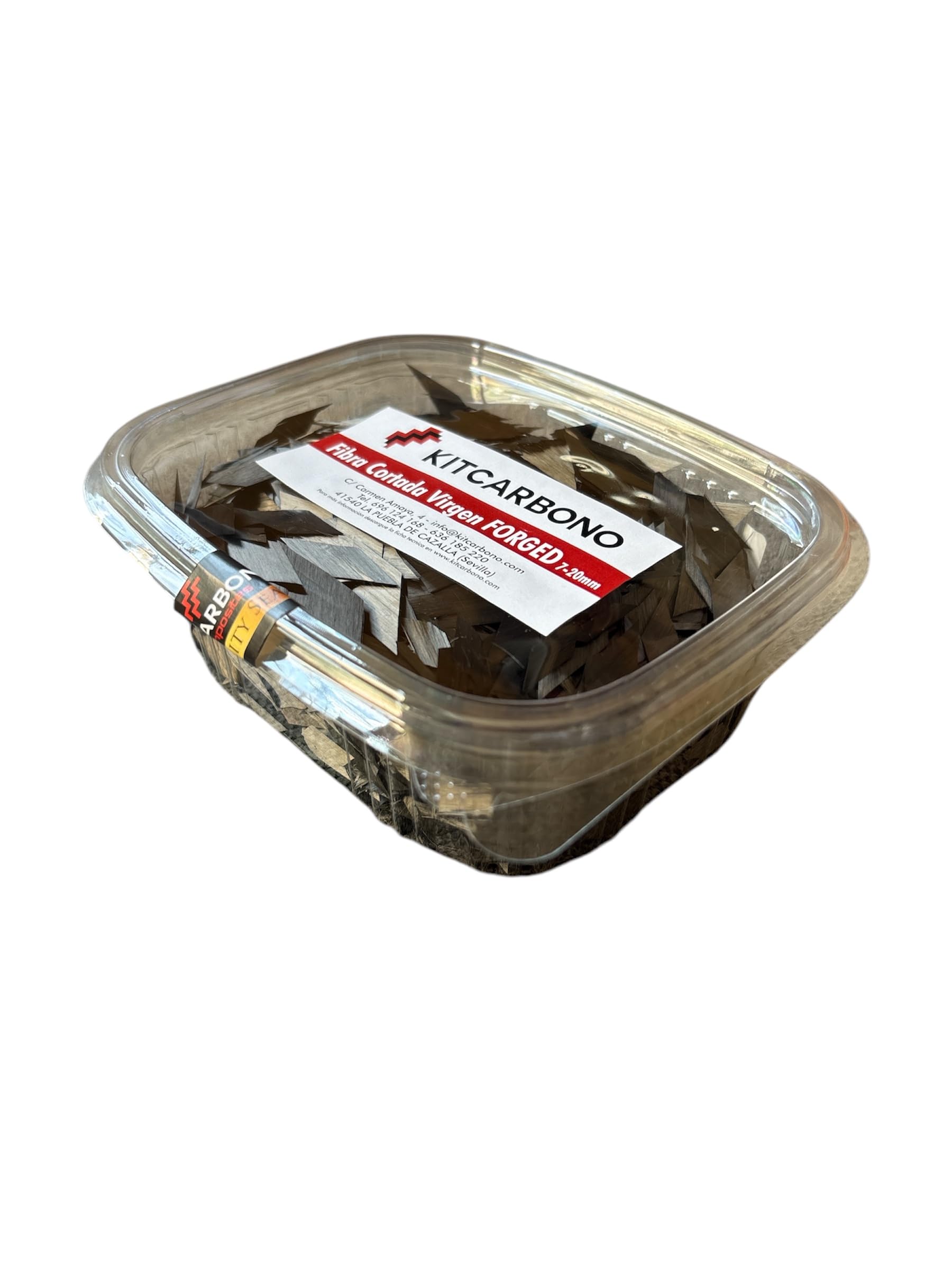 Fibra Carbono Forjado Profesional Virgen SpreadTow Diamante 20mm 150gr forged carbon diamond