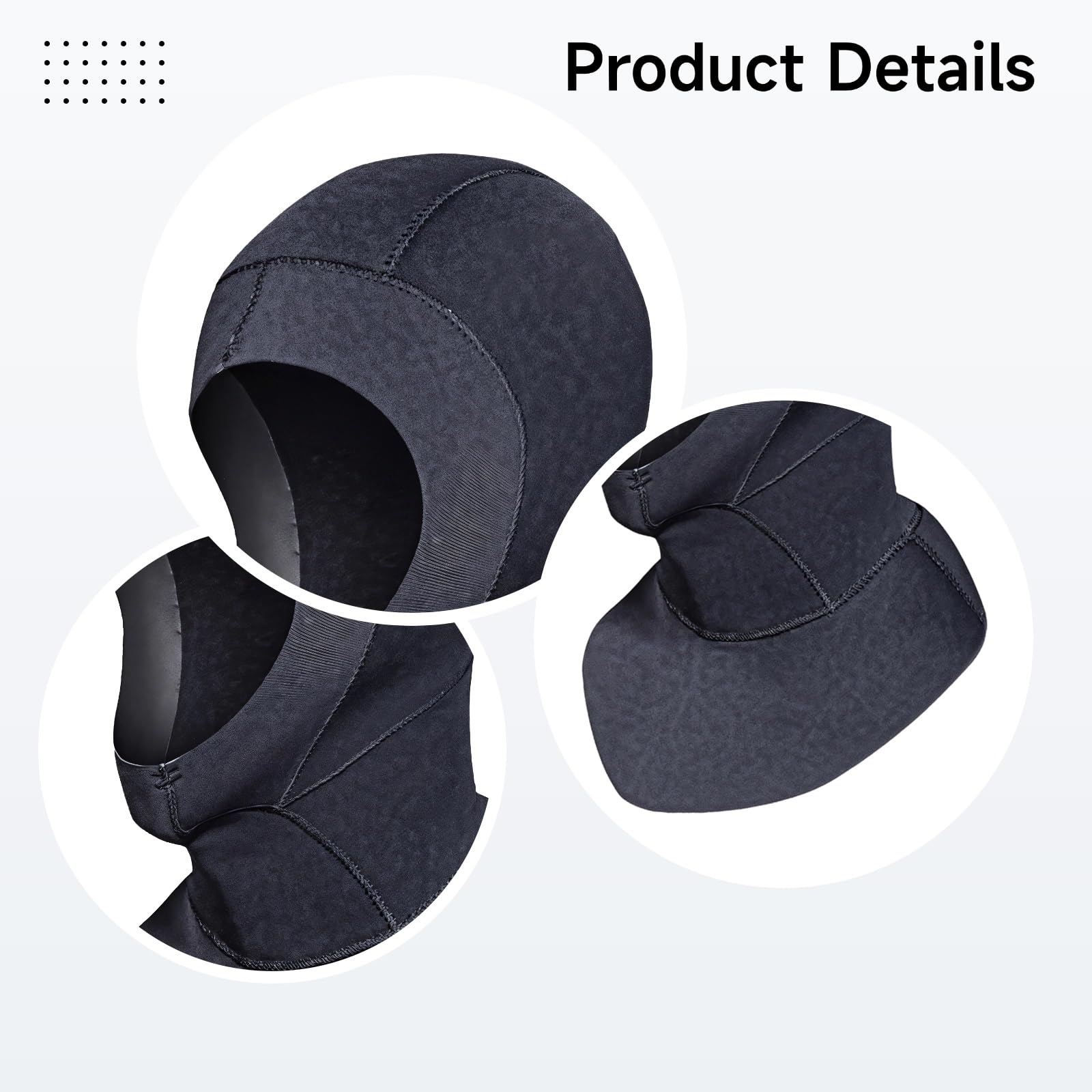 Gorro de buceo impermeable de neopreno de 3 mm, capucha térmica para surf de agua fría, color negro XL para hombre, ajustable, diseño permeable al aire, para buceo, surf y otros deportes acuáticos