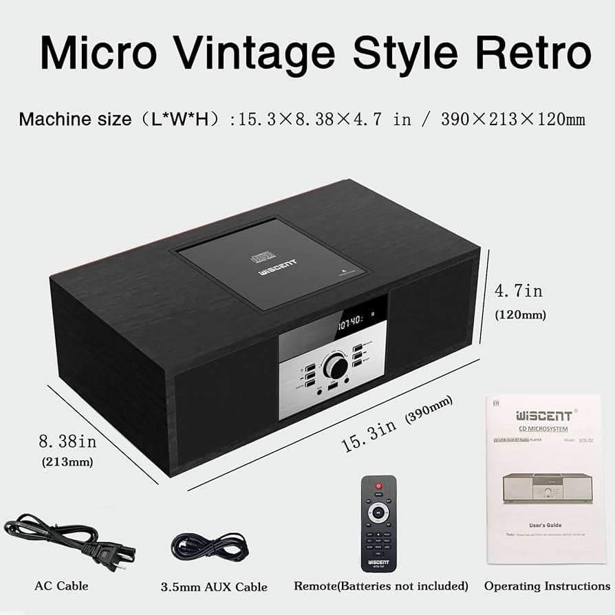 Amazon.com: Nostalgic Bluetooth Stereo System for Home