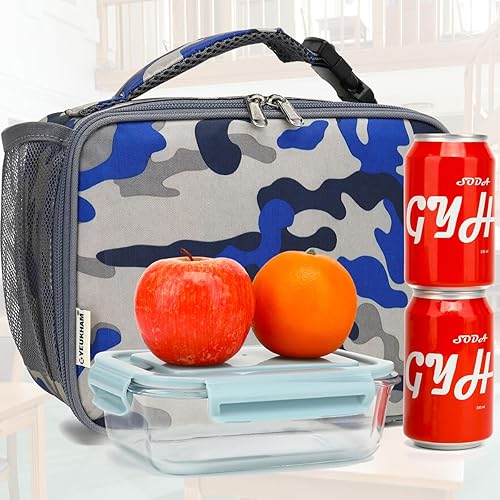 Miniatura 9 de Lonchera térmica reutilizable para la escuela, térmicas, duraderas, congelables, para niños, niñas, hombres y mujeres, kit de lonchera portátil