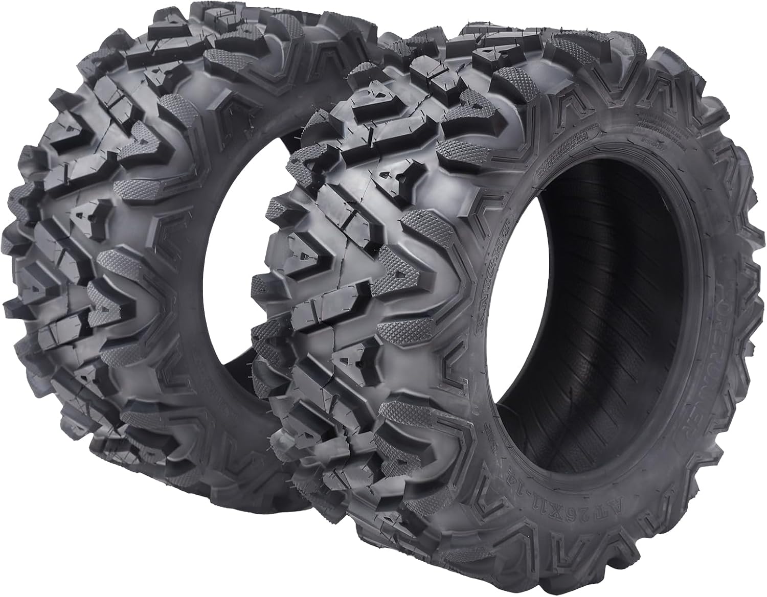 AT22x10-10-6PR All-Terrain ATV/UTV Tubeless Tires Set – Off-Road Mud & Trail, Durable Upgrade, Fits Sizes 20.87 * 20.87 * 17.72 inch/36.16 lb– Passenger Car Tire