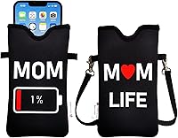 Vista 61 de Tainada Funda de neopreno para teléfono para hombres y mujeres con correa cruzada/cordón para el cuello para iPhone 17/16/15 Pro Max, Air, 16/15