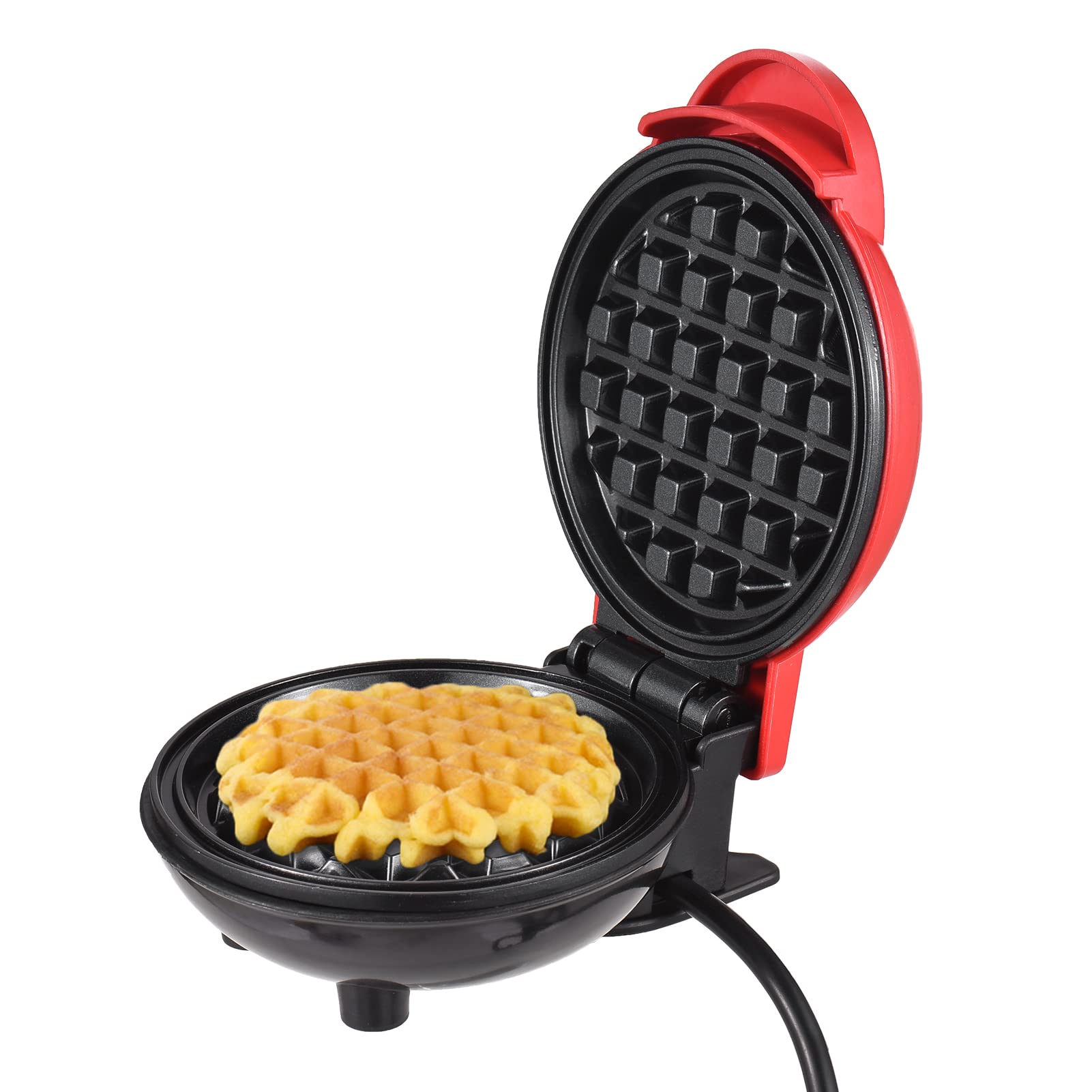 Mini Grill Machine Waffle Maker Electirc Round Griddle Sandwich Eggs Multifunctional Heating Panini Bread Poratble for Indoor Outdoor Use FANGKAI