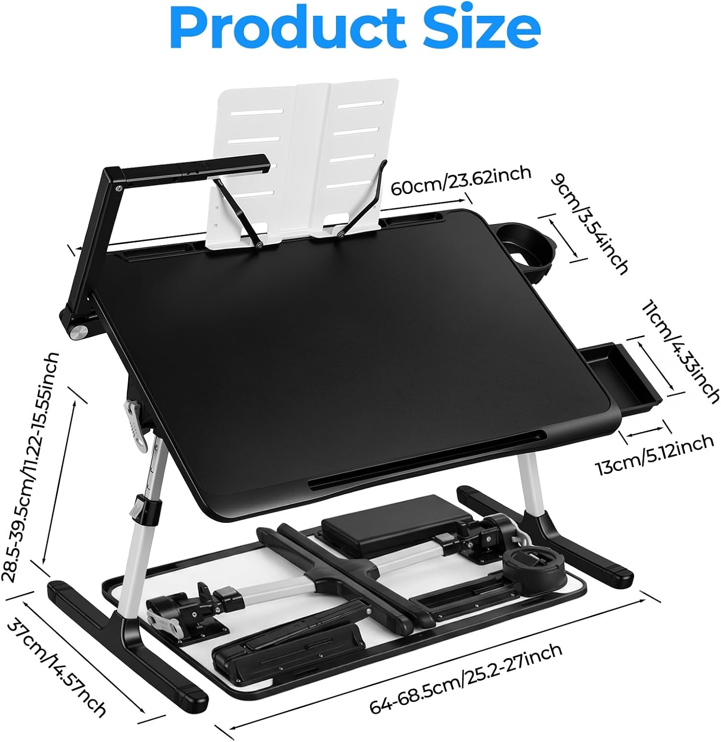 Adjustable Foldable Laptop Bed Desk with Detachable LED Light 5 71J5FZ86AML. AC SL1500