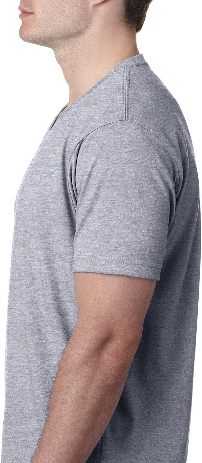 Next Level Apparel Mens Premium CVC V-Neck T-Shirt - 6240, Dark Heather Gray, XX-Large - Image 4