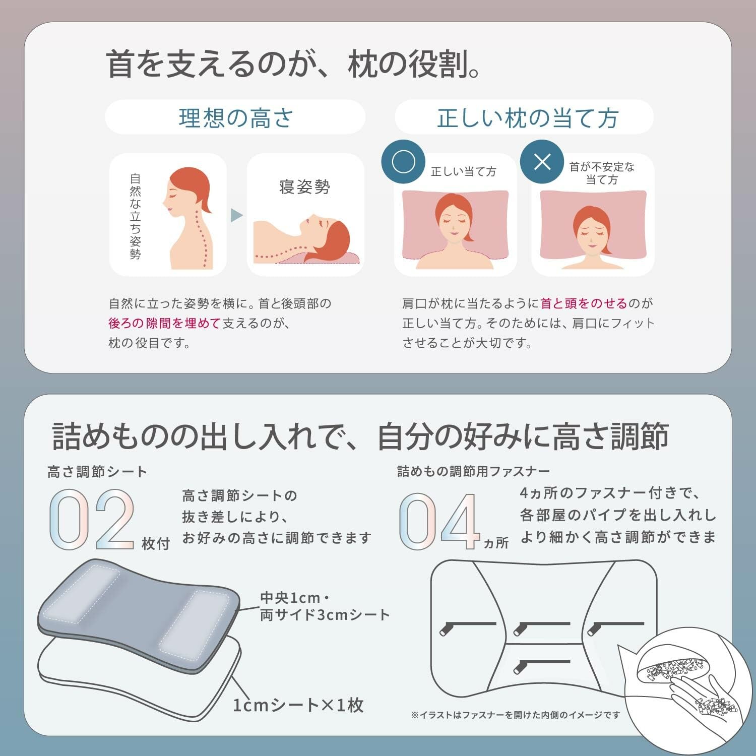 Amazon｜西川 ドクタースリープ枕 ピロー 整形外科医推奨 高さ