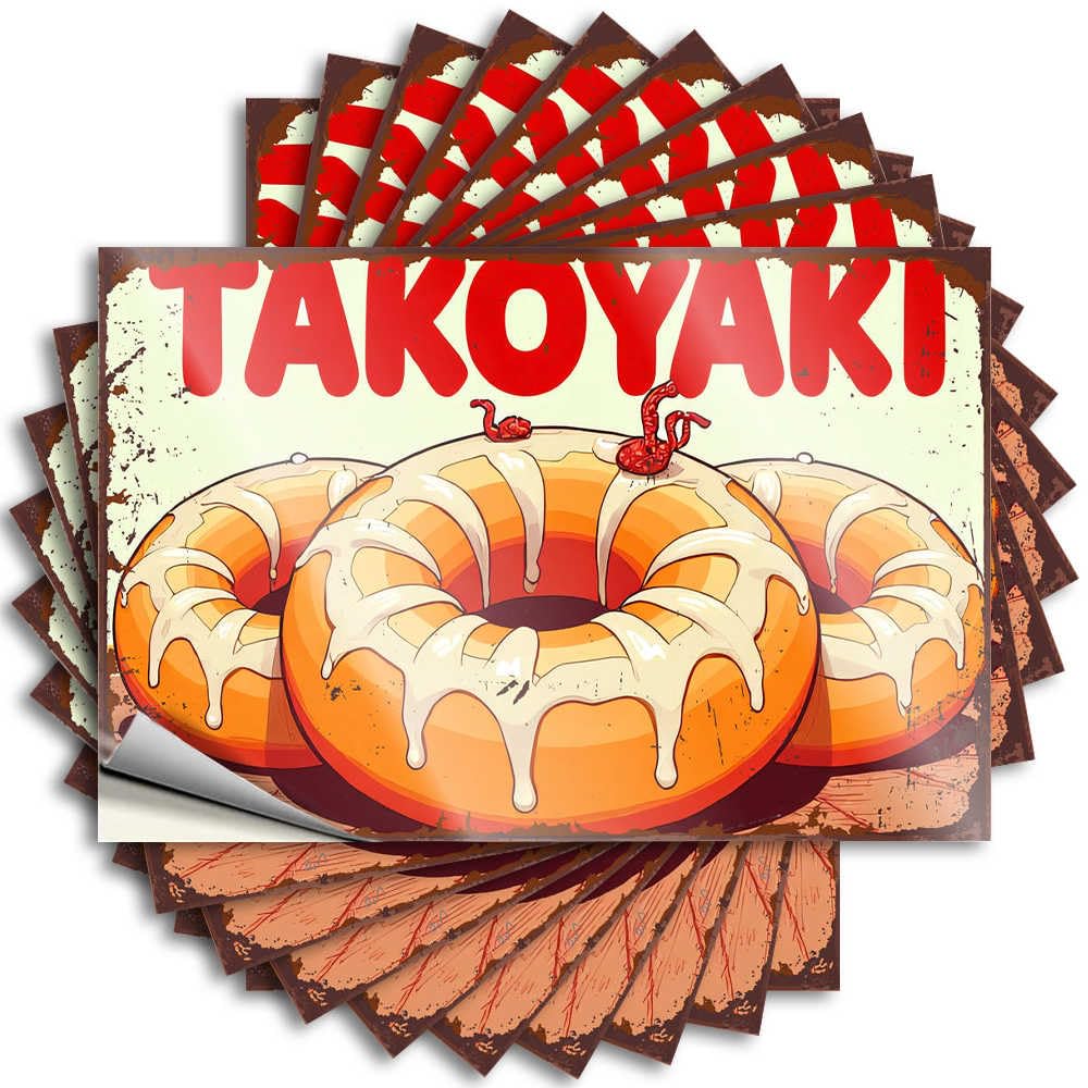 Life Quote - Affirmation Mold Water Tasty Takoyaki Donuts with Spicy Octopus Toppings(8X12CM)