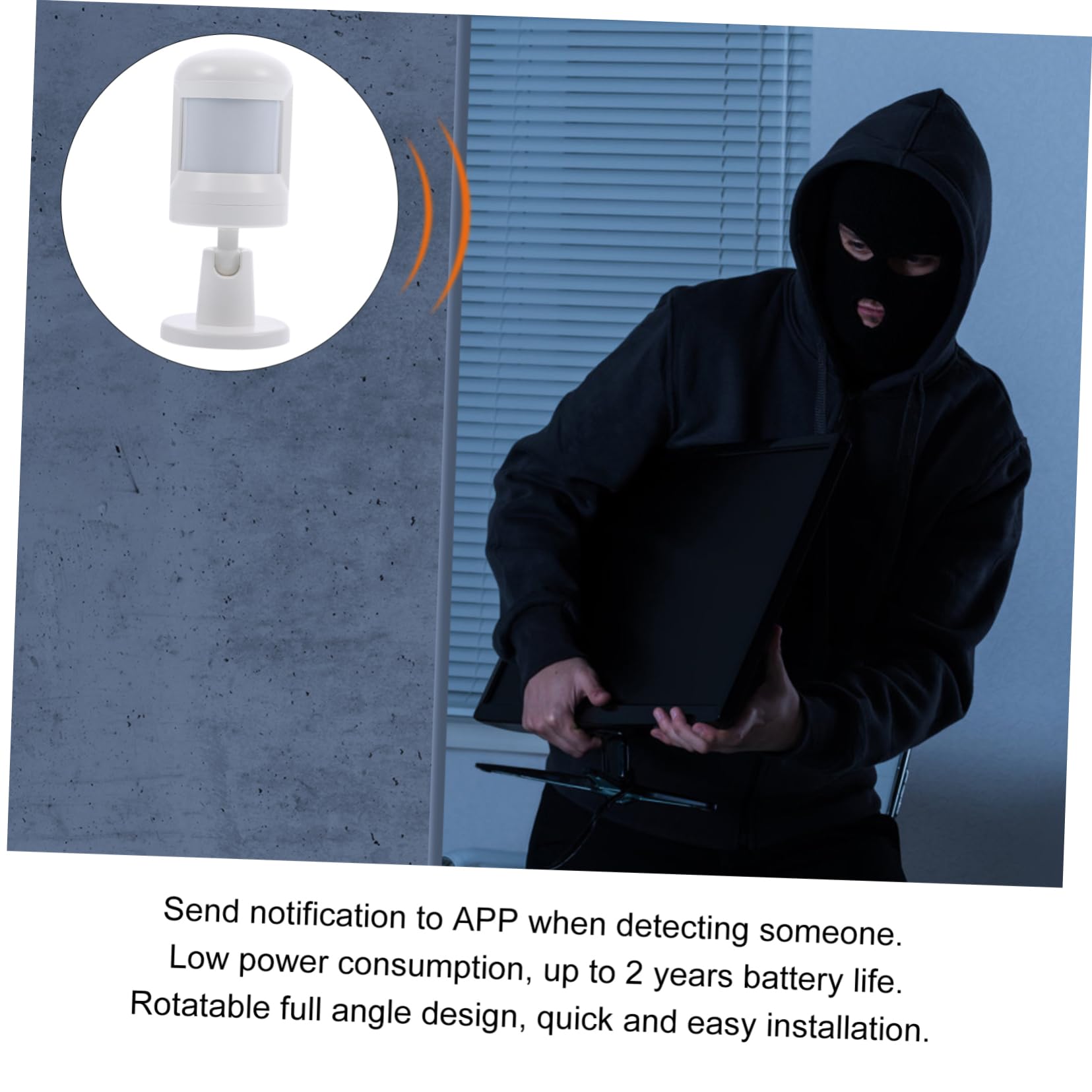 UKCOCO 2piezas Detector De De Gran Sensor De Cuerpo y Alertas Batería De Duración Compensación De Digital para Seguridad
