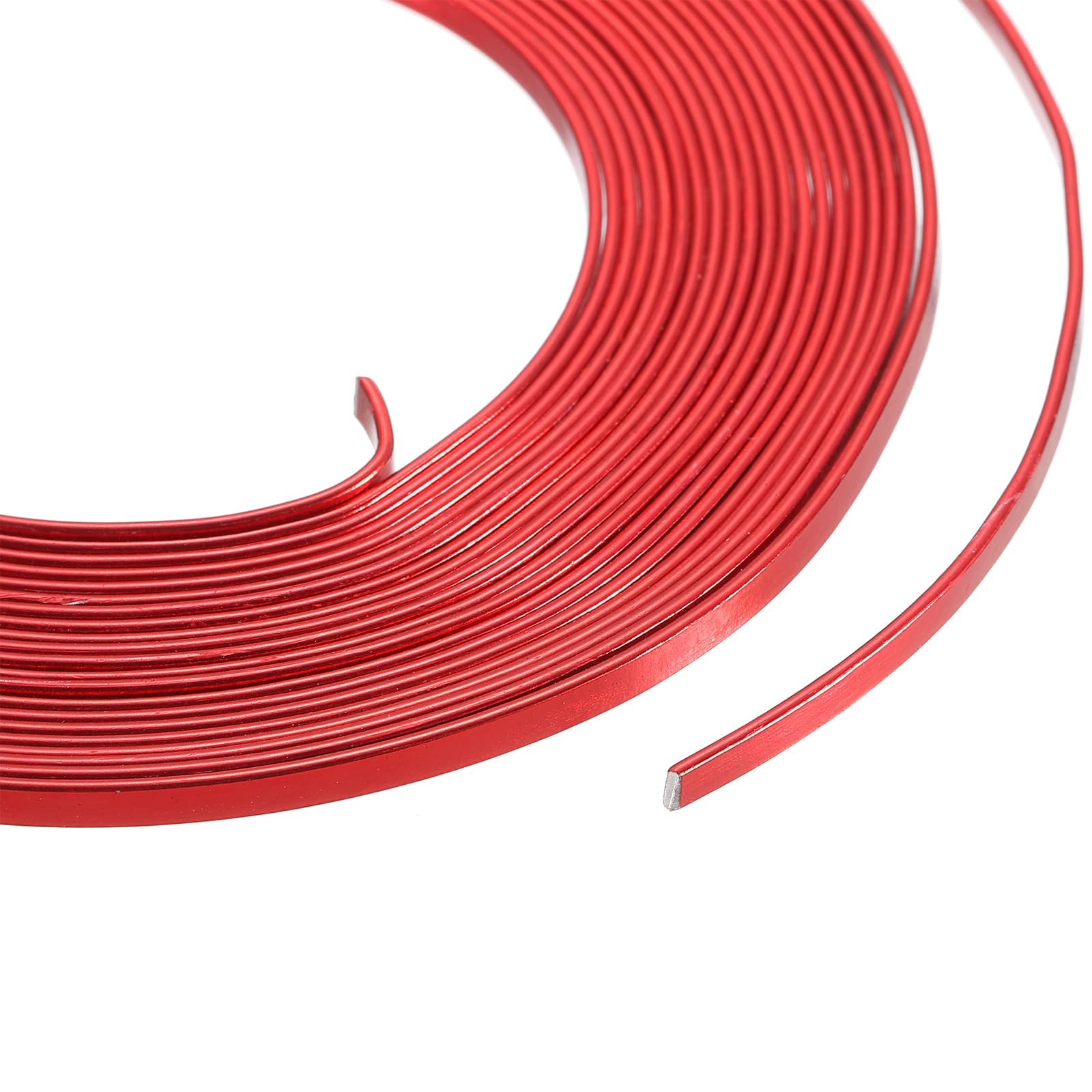 PATIKIL 16.4 Feet Flat Aluminum Wire, 18 Gauge Bendable Anodized Aluminum Wire 3mm Wide Beading Craft Wire for Jewelry Making Red - Image 4