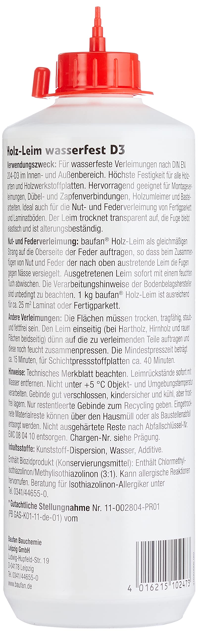 Baufan 3 X 1 KG Legno - Colla 3D Impermeabile Senza Solventi Interno - Foto 3