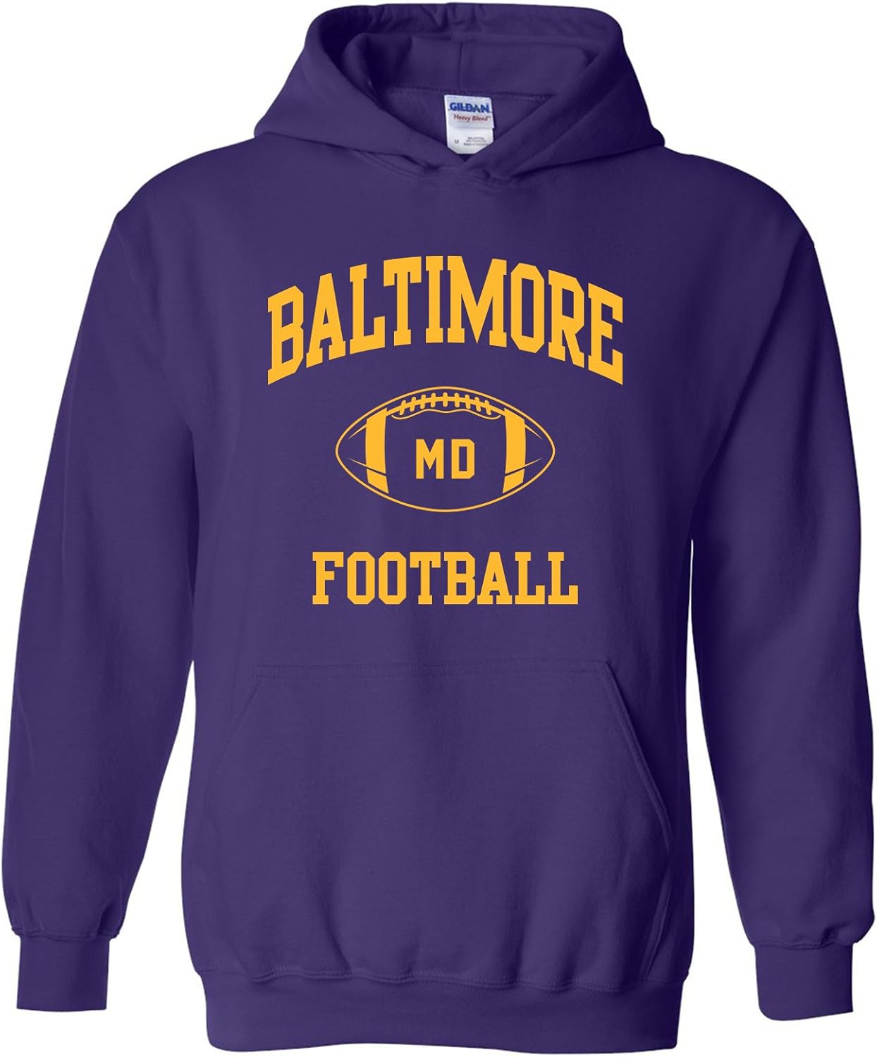 Baltimore Classic Football Arch American Football Team Sports Hoodie - Medium - Purple