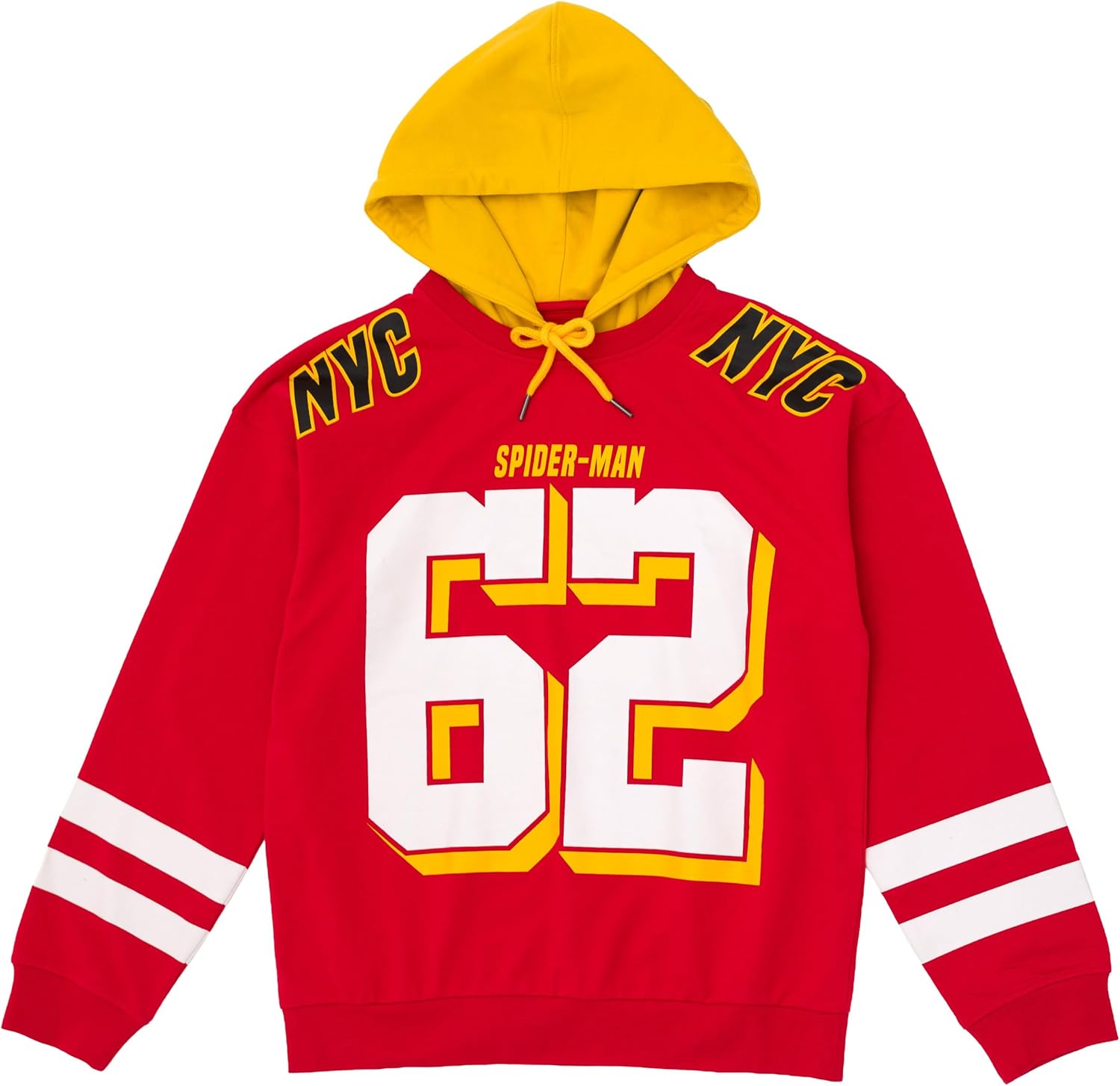 Marvel Spider-Man Deadpool Men's French Terry Drop Shoulder Pullover Hoodie Adult Sizes (X-Small - 2XL)