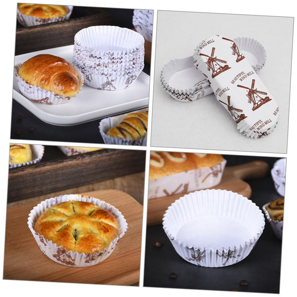 Pirottini per Torte 200 Pezzi in Carta, Bianco per Forno