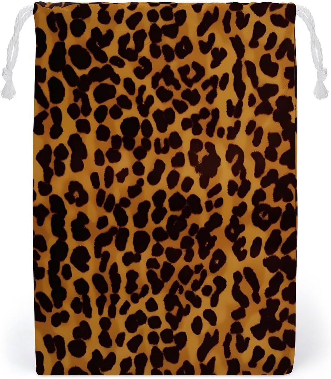 Cotton Small Drawstring Bags, Reusable Muslin Bags with Drawstring Storage Pouch for Bread Produce Grocery Snacks, Cool Cheetah Leopard Gift Bags Canvas Jewelry Pouches for Party Travel 20*25cm