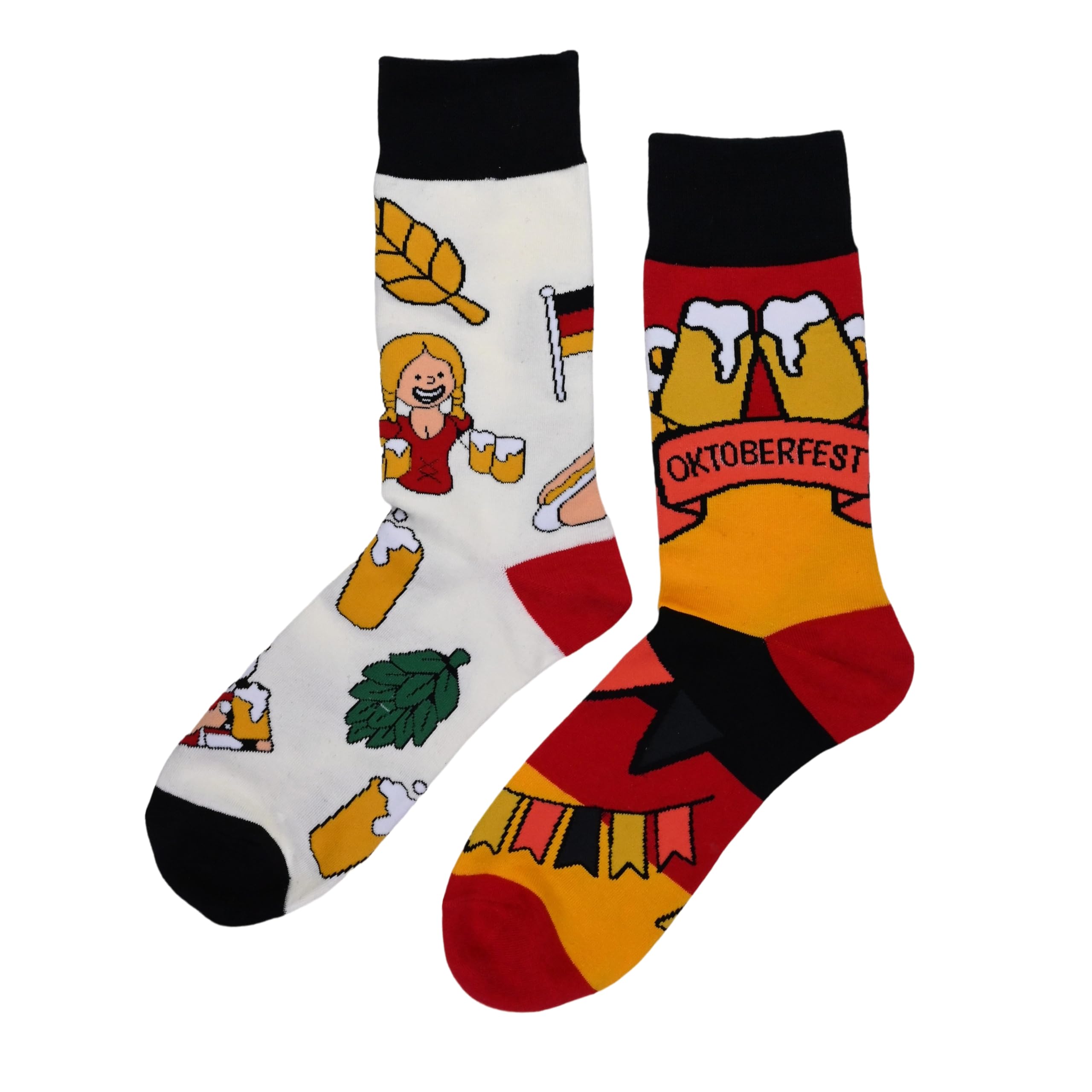 Calcetines Divertidos Unisex para Mujer y Hombre con Diseños Asimétricos en Par - Temas Animales, Comida, Fruta, Deporte y Arte en Algodón - Ideal para Regalos — view 34