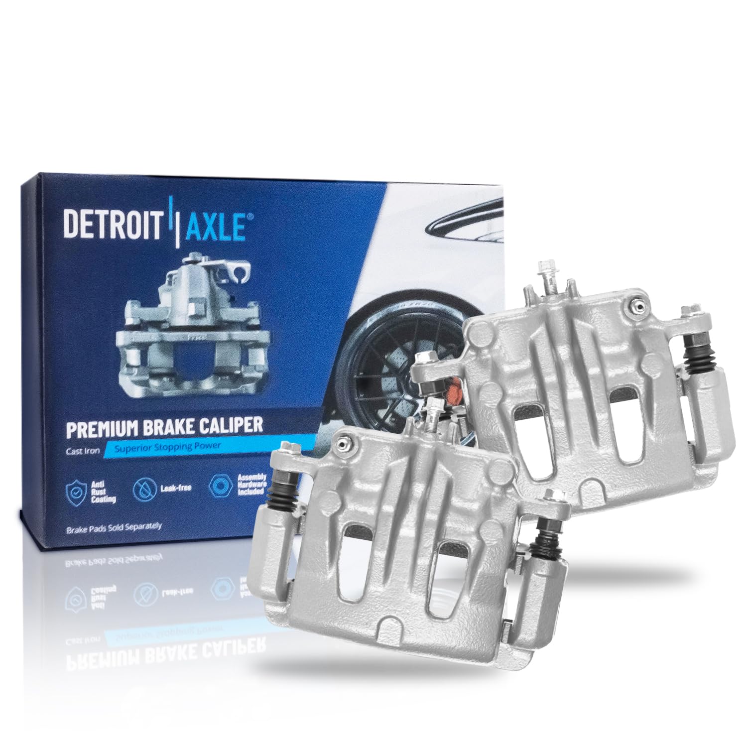 Detroit Axle - 2pc Front Brake Calipers for Hyundai 2007-2010 Entourage