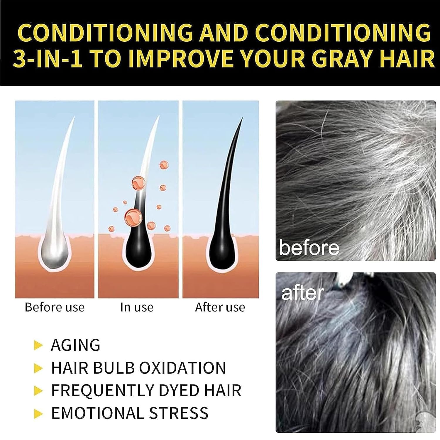 Chao Canas Champú Tinte para el cabello, Chao Canas Shampoo Orgánico ...