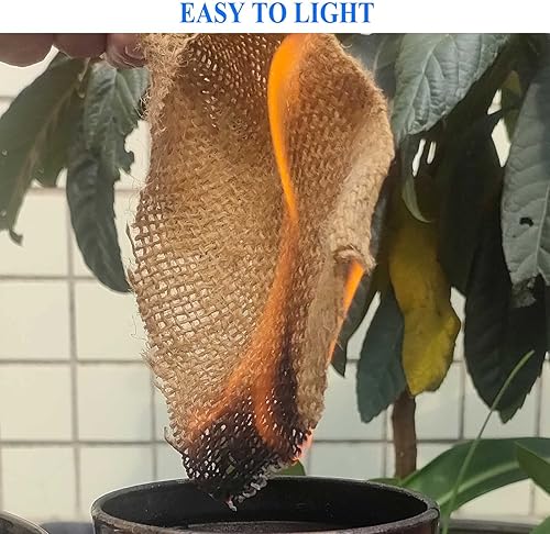 Miniatura 4 de AukBeeFun Rollos de arpillera de yute, combustible para ahumar abejas de 2 libras para la apicultura, fácil de encender produce una quema de humo