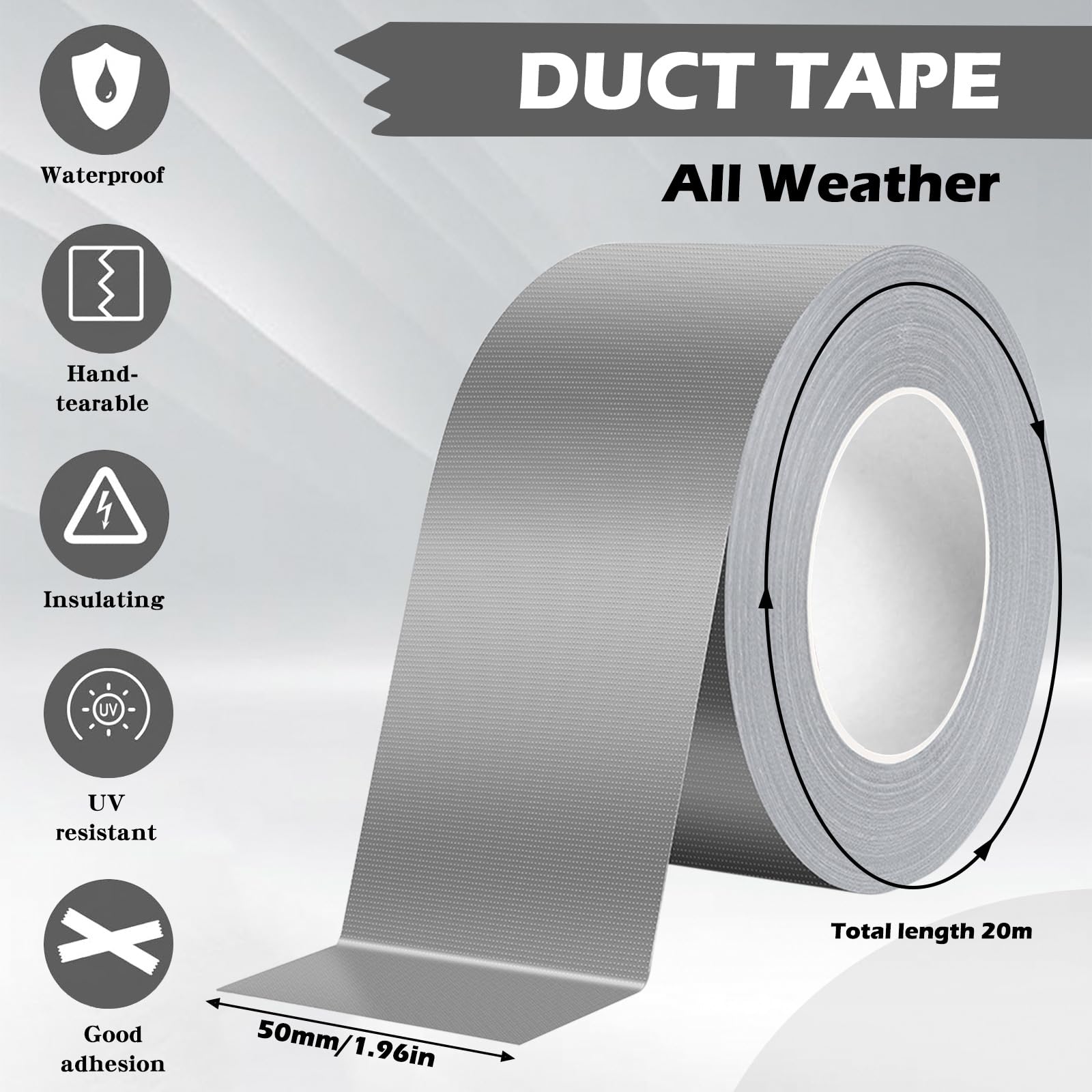 CALLYSONIC Panzertape 2 Rollen - 20m X 20mm Extra Stark Wasserfest