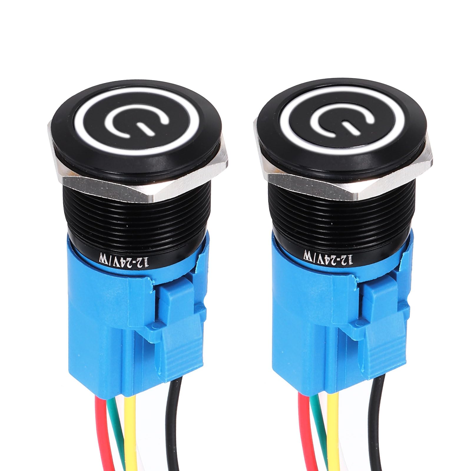 DMiotech 2 Pcs 22mm / 7/8" Push Button Switch