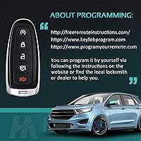 Vista 3 de Funda para llavero para Ford Explorer Edge, para 2011-2015 Flex Taurus 2013-2019, para Expedition Focus Lincoln MKS MKT MKX Navigator Programación