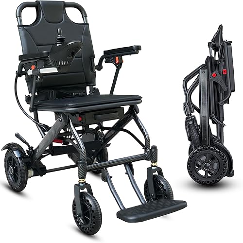 Sillas de ruedas motorizadas para adultos pesan solo 30 libras, silla de ruedas eléctrica plegable ligera, silla de ruedas inteligente para personas