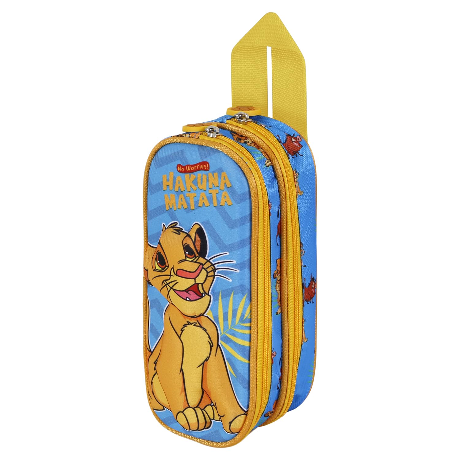 DisneyLion King Hakuna-3D Double Pencil Case, Blue, 22 x 9.5 cm