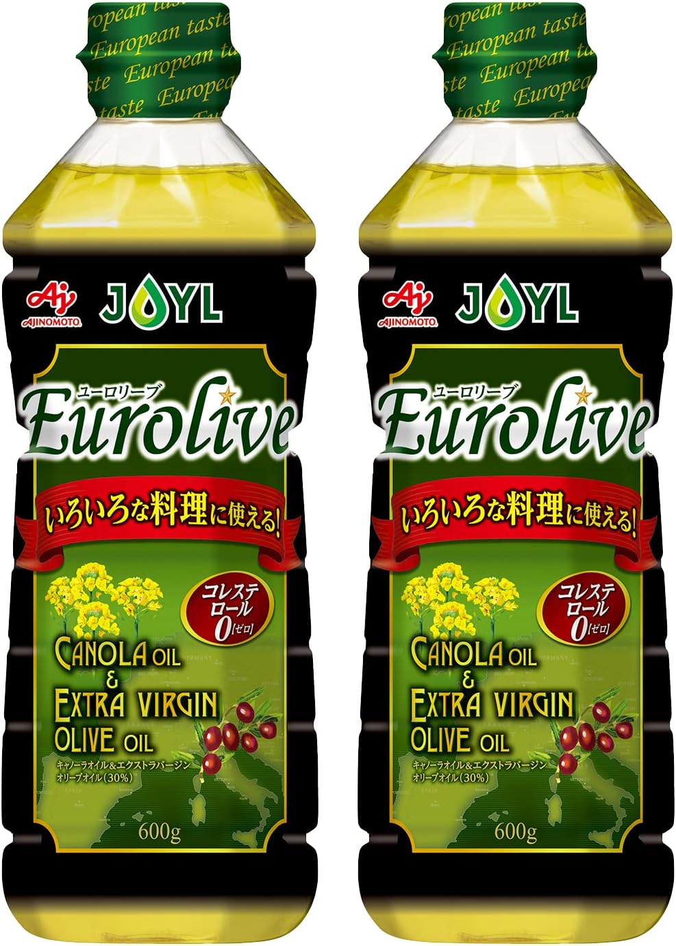 Amazon オリーブオイル ブレンド JOYL ユーロリーブ ( コレステロール0 ) 味の素 Jオイルミルズ ペット 600g x