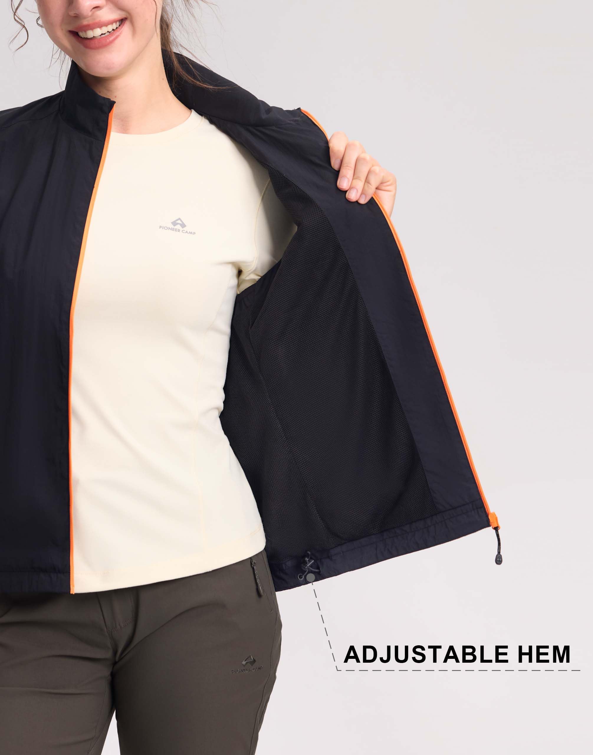 Pioneer Camp Leichte Laufweste Damen, Ärmellose Wander- und Radjacke, Outdoor Softshell Weste, Wasserabweisend, Atmungsaktive, Ideal für Wandern, Radfahren, Alltag