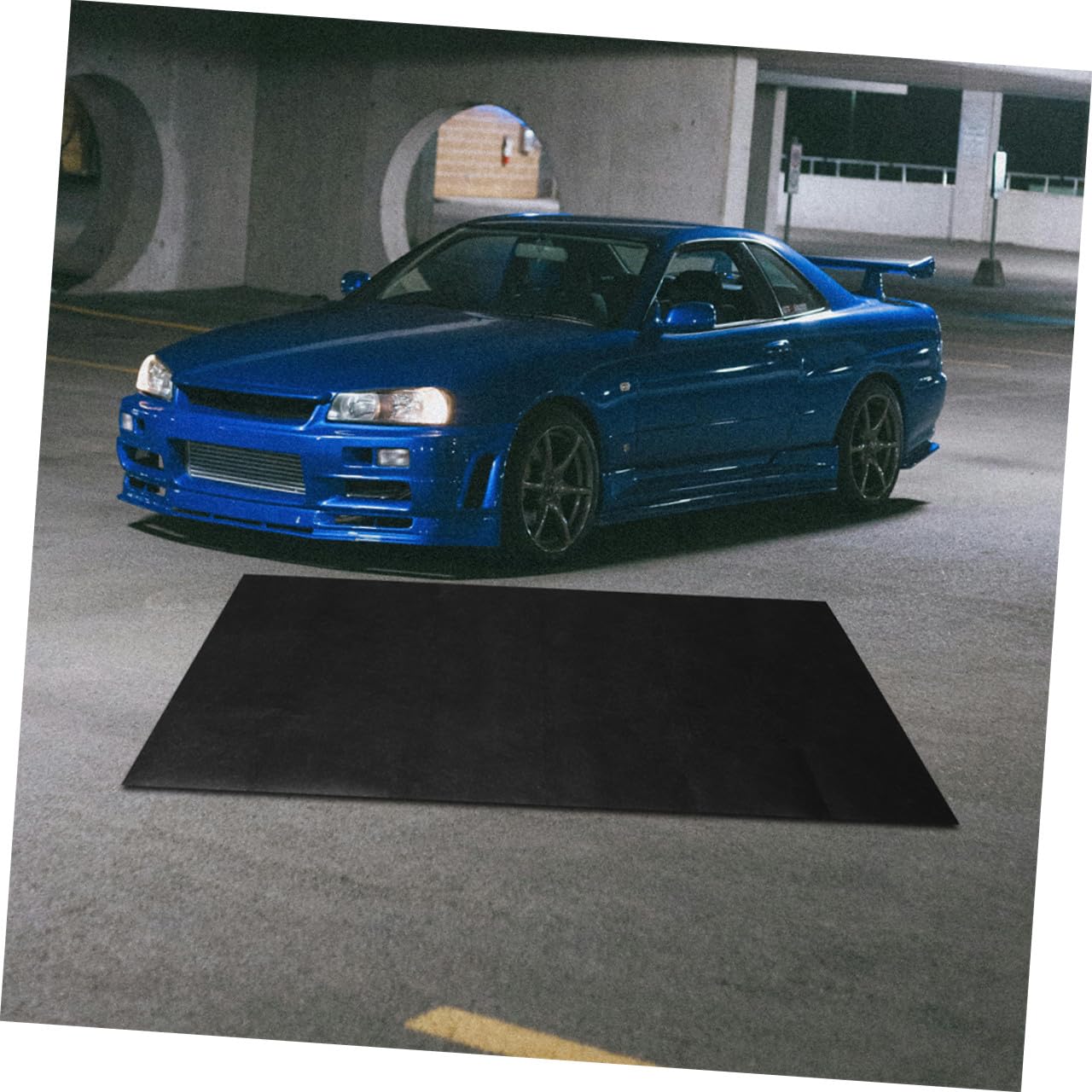 FOMIYES Ölauffangmatte Garage 36x72cm aus Robusten Fasern Waschbar und rutschfest Bodenmatte für Autofußboden Werkstatt und Garagenbodenschutz gegen Ölflecken