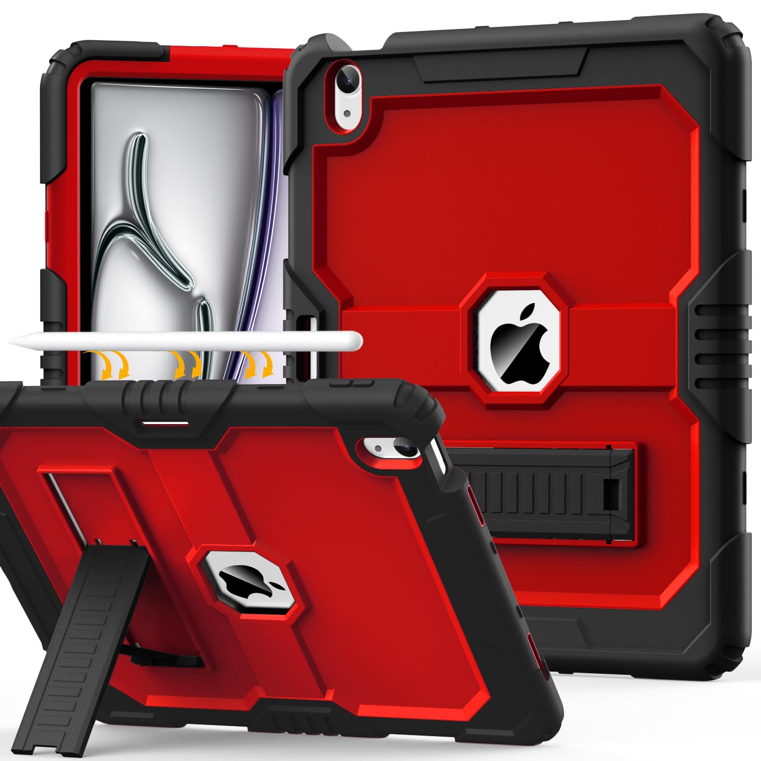 OKP Case for New iPad Air 13 inch M3 (2025), for iPad Air 13-inch M2 (2024), Heavy Duty Shockproof Rugged iPad Air 13'' Protective Cover with Pencil