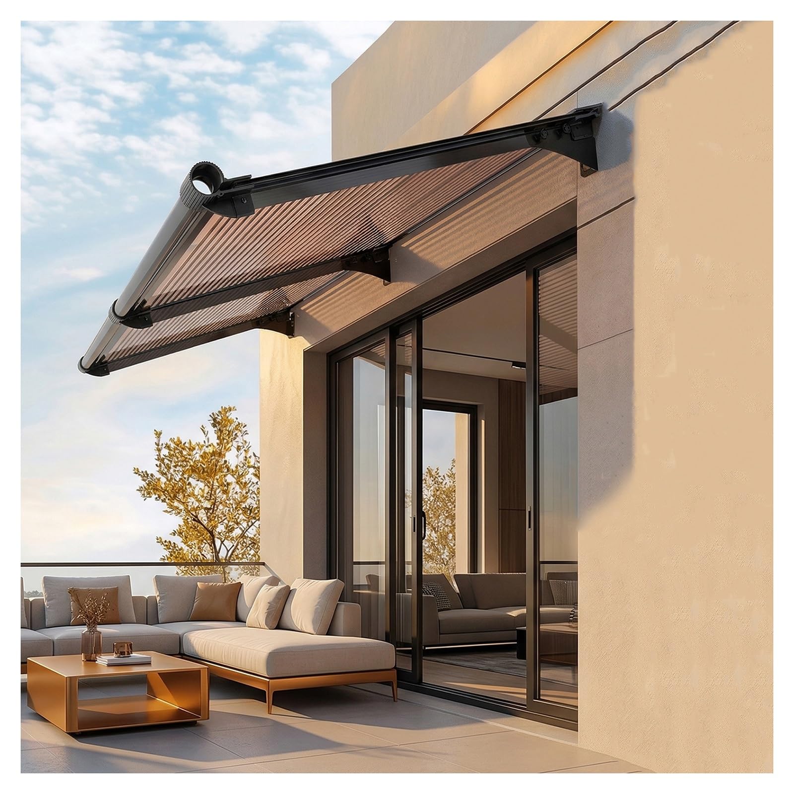 Abri extérieur en polycarbonate pour terrasse et balcon profitez de votre extérieur