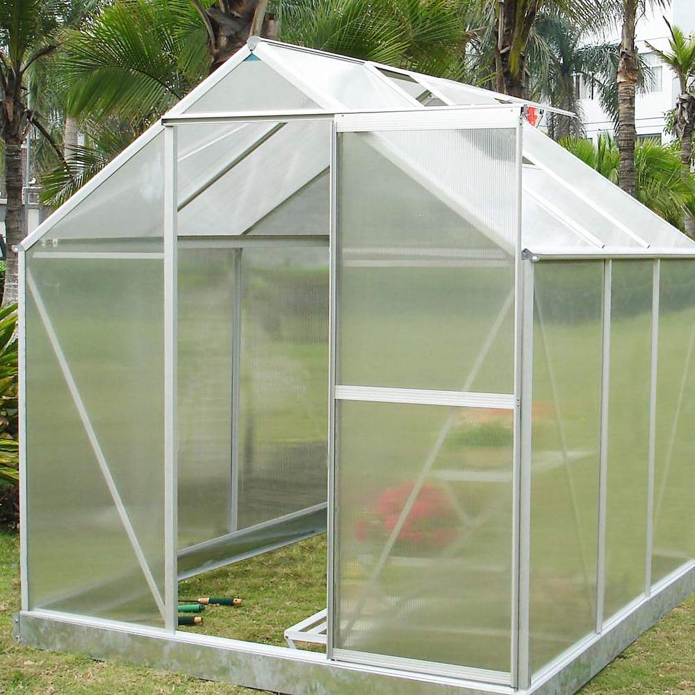 Piastre alveolari da 14 pezzi, tagliabili, in policarbonato da 4 mm, 60,5 x 121 cm, trasparenti, per serra, giardinaggio, ecc