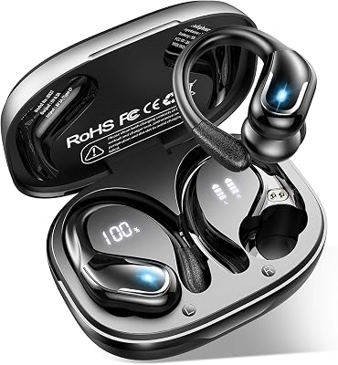 💎 73% MEGA DEAL! Ecouteurs Bluetooth Sans Fil Sport, 75Hrs Écouteurs Bluetooth 5.4 avec Stéréo HiFi 3D, 4 ENC Réduction de Bruit Mic Oreillette sans Fil USB-C Charge, Étanches IP7 Casque Running LED pour Android/iOS