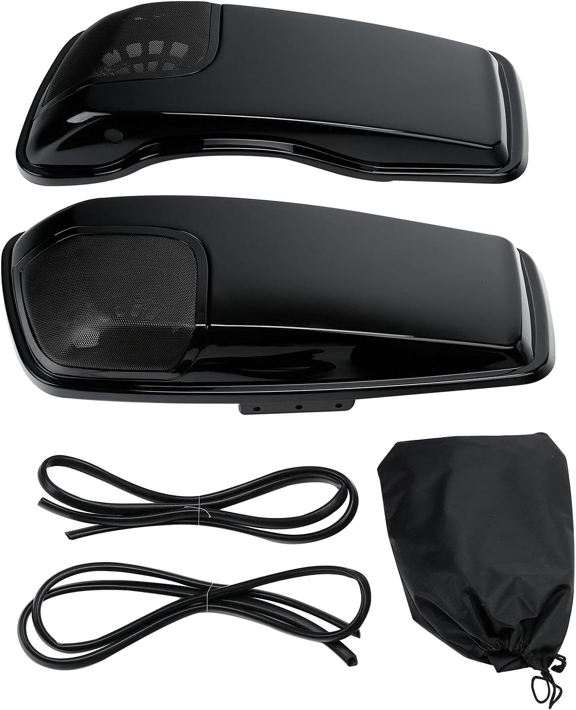 TCMT Saddlebag Lids 5x7" Speaker Cutouts Fit Harley 2014-2024 Touring CVO Road King Road Glide Street Glide Electra Glide Ultra Limited