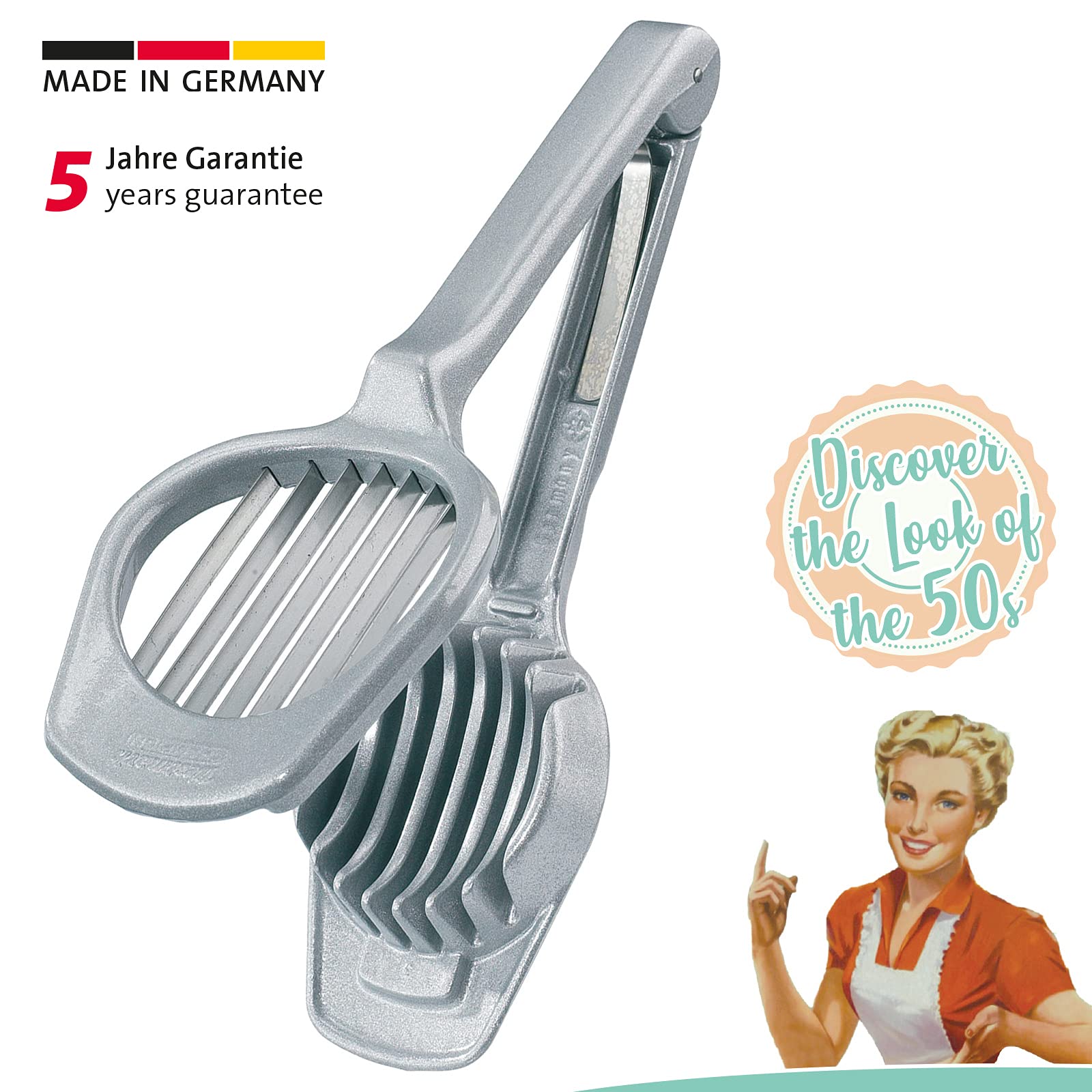 Westmark Nóż wielofunkcyjny, wzór retro, szczypce tnące, aluminium/stal nierdzewna, długość: 19,5 cm, kolor szary, 5170RT61