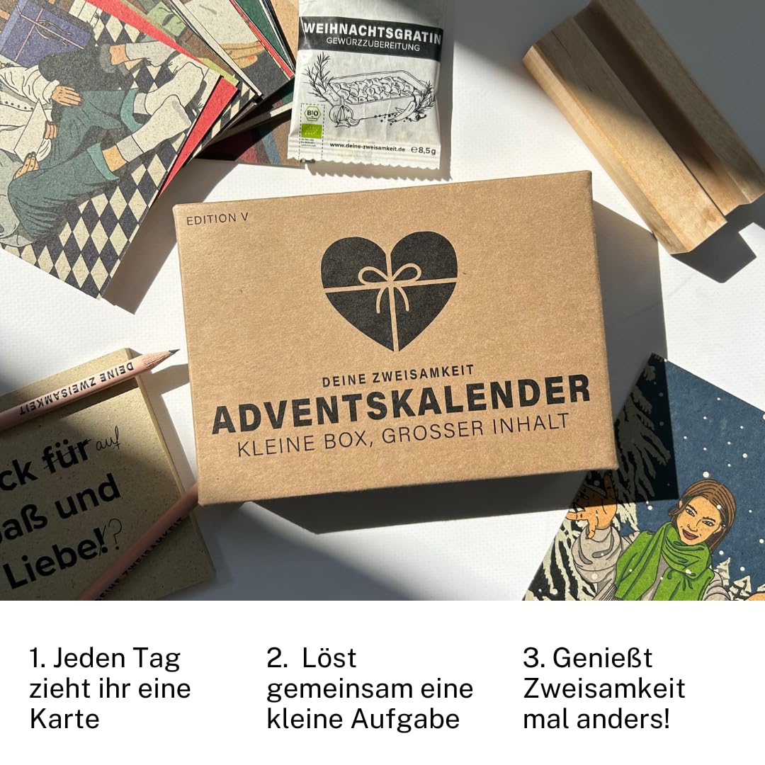 Adventskalender für Paare | Zum Mitmachen | für Männer und Frauen | Jeden Tag ein kleines Erlebnis für 2