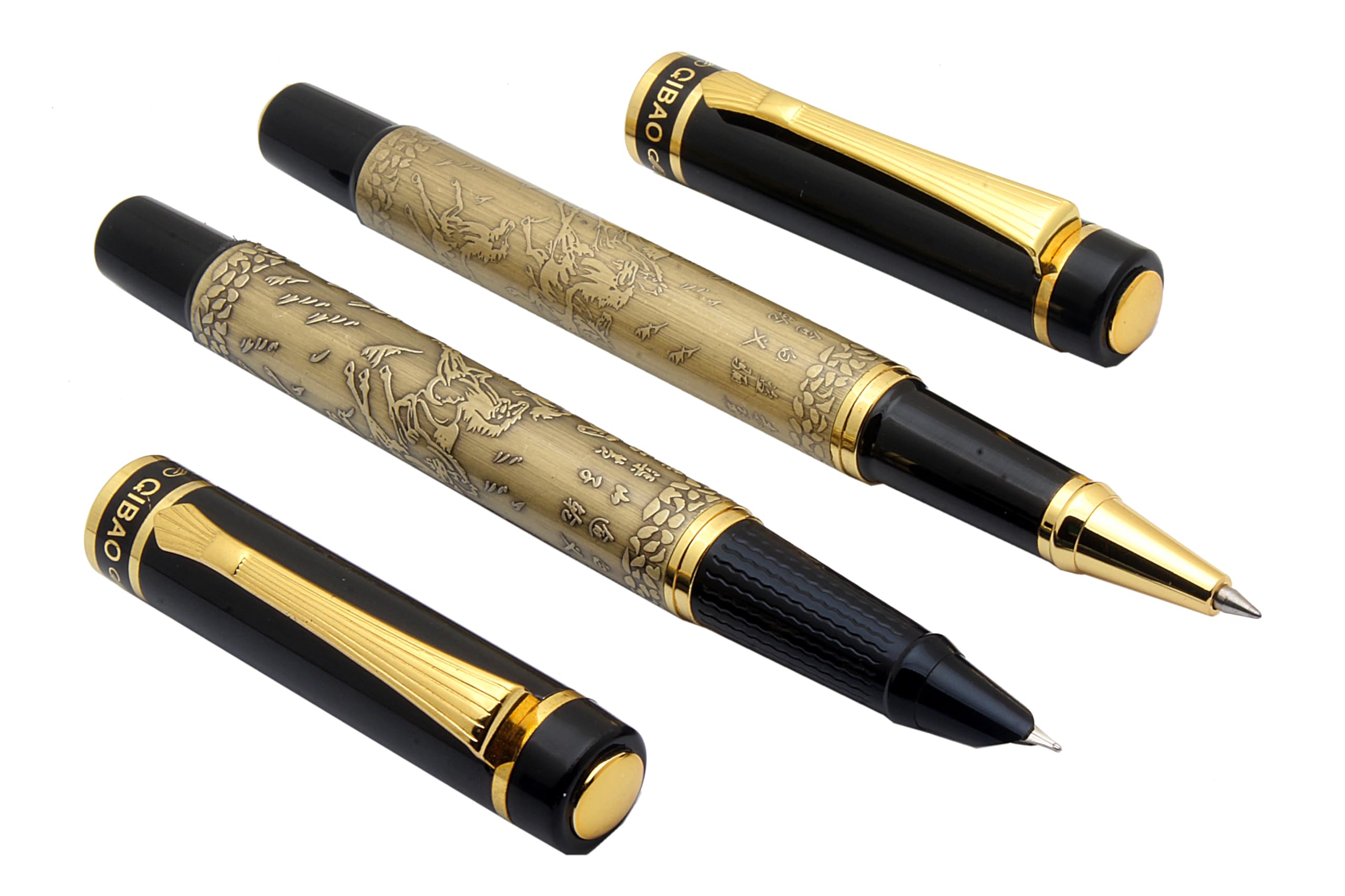 Ledos Set Of Fountain Pen & Roller Ball Pen Qibao 865 Running