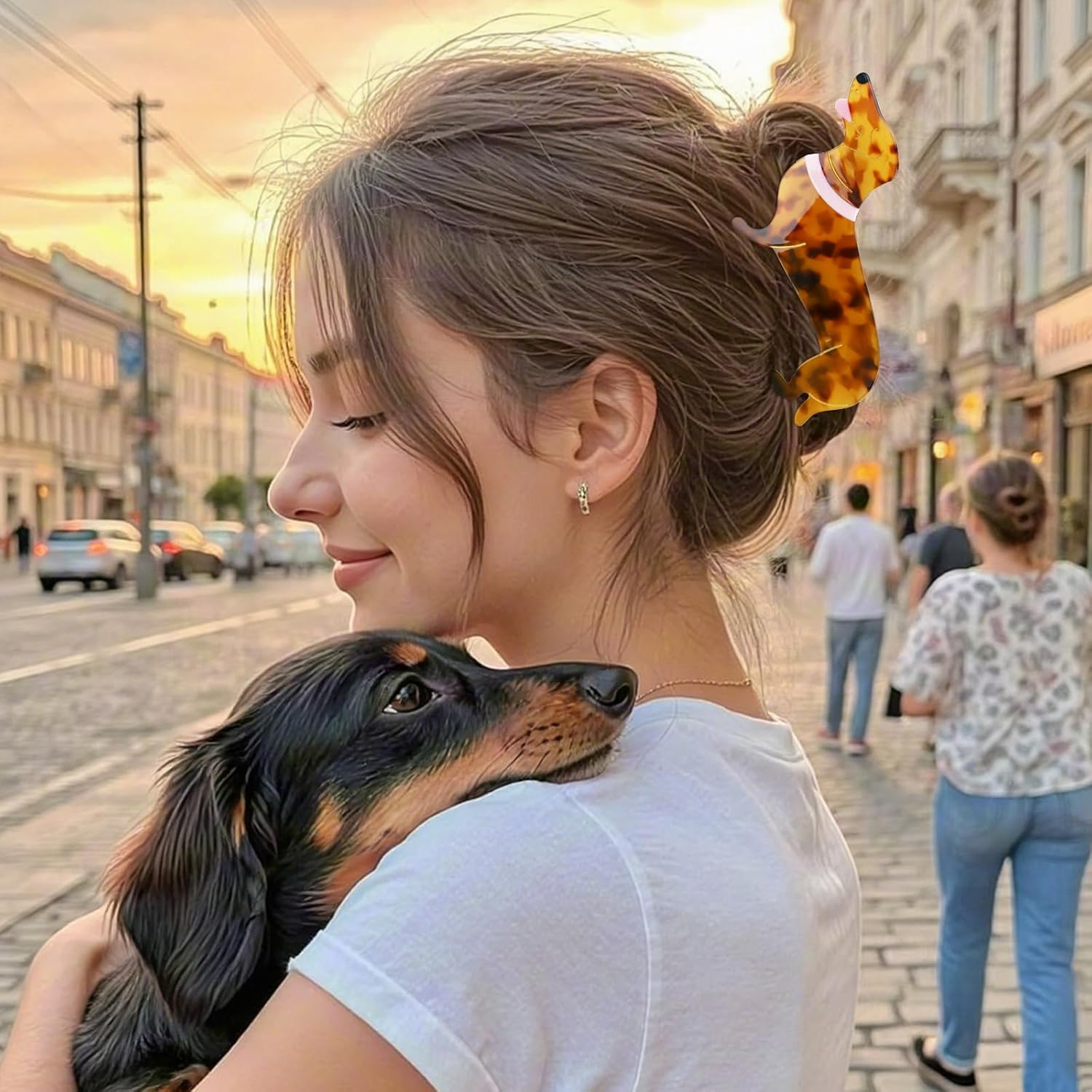 1pc Large 5.1inch Dachshund Gifts for Women, Acetate Animal Dachshund Dog Hair Clips for Puppy Lovers Gifts, Cute Pet Hair Accessories Stocking Stuffers for Christmas, Birthday - Image 5