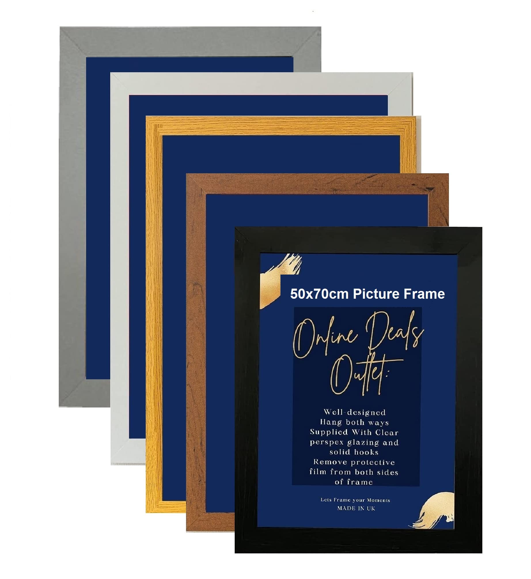 Online Deals Outlet Oak 50X70cm Picture Frame | Diamond Painting Frame 50X70cm|Great For Weddings, Graduations, Events, Portraits | Poster Wall Frame (19.68X27.55 Inch) (Oak)