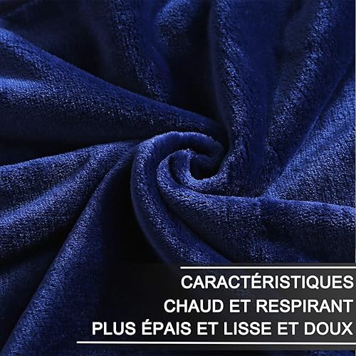 Vista 298 de Hozy - Cobija de forro polar para cama de 330GSM, suave, tela cepillada, muy cálida, para el sofá Rosa