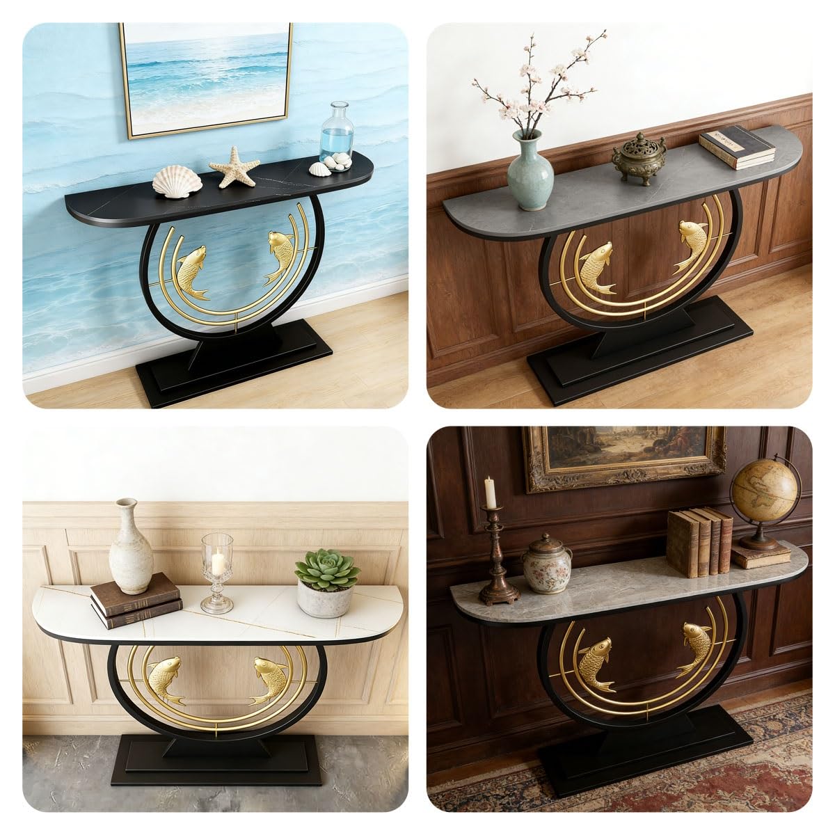 Mesa de recibidor Moderna, Mueble de Entrada, para recibidor, Pasillo, Sala de Estar, Espacios pequeños, Montaje mínimo (Gris, 100x30x80cm)